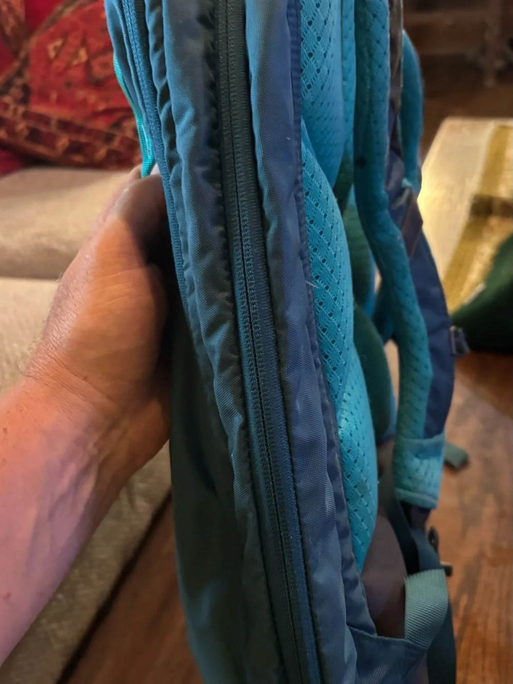 The North Face Microbyte FlexVent Laptop Backpack Teal Blue Padded School Travel
